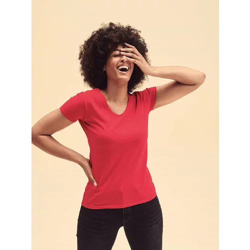 Fruit Of The Loom Red v-neck Valueweight
