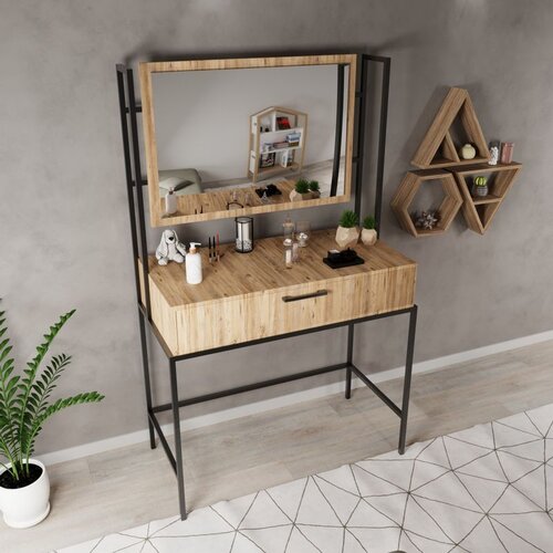 Hanah home modern L747 pine make-up table Slike