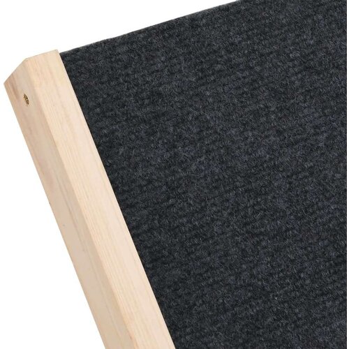 VidaXL Rampa za pse siva 70 x 35 cm od masivne jelovine Slike