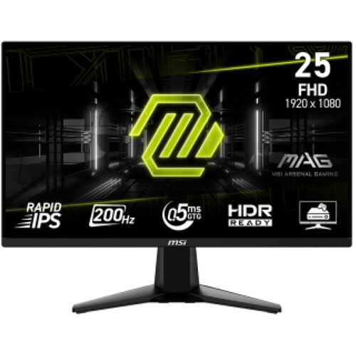 MSI Monitor 62,2 cm (24,5") 255F E20 1920x1080 Gaming 200Hz Fast-IPS 0,5ms 2xHDMI DisplayPort sRGB100% AdaptiveSync HDR MAG, (5000263356) Cene