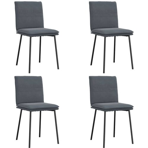  Blagovaonske stolice 4 kom tamnosive bar&amp;scaron;unaste Siva Slike
