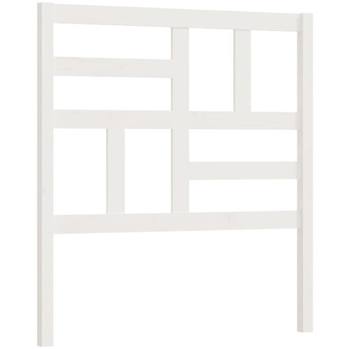 Maison Chic posteljno vzglavje - vzglavna omarica - nočna omarica belo 96x4x104 cm trdna borovina, (21705950) Slike