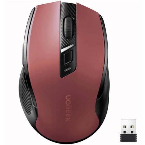 Ugreen Brezžična miška Bluetooth 5.0 in 2,4 Ghz z USB sprejemnikom - rdeča, (21282284) Cene