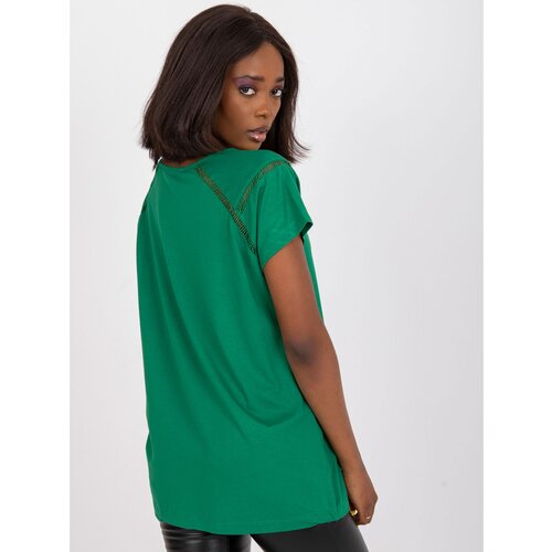 Fashion Hunters Basic green viscose blouse Slike
