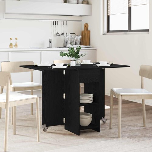  Blagovaonski stol 115 x 70 x 75 cm Konstruirano drvo Crni hrast Cijene