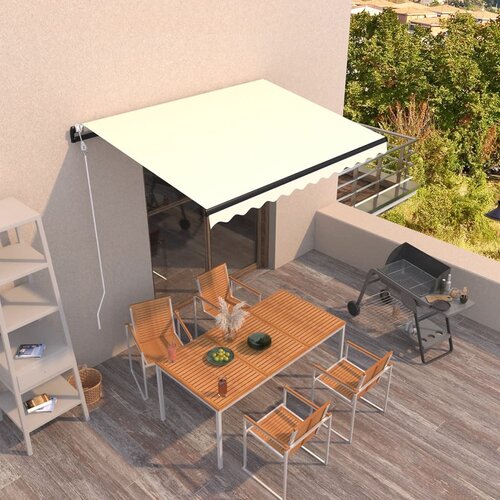 VidaXL Avtomatsko zložljiva tenda 350x250 cm krem Slike