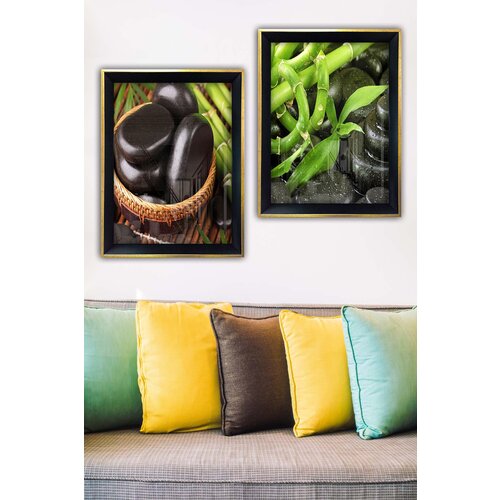 Wallity SYH7436502515521 multicolor decorative framed painting (2 pieces) Cene