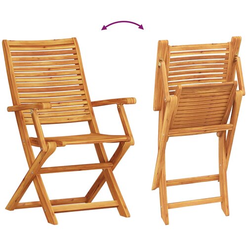  Sklopivi bistro set 3 pcs Smeđa Čvrsto drvo akacije Slike