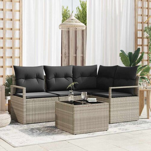  Set sofe 5 pcs Svjetlosiva poliratan Slike