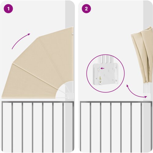 vidaXL Zaslon za privatnost na balkonu Bež 115 x 115 cm tkanina Cijene