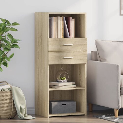 VidaXL Visoka komoda boja hrasta 50 x 42,5 x 124 cm konstruirano drvo Slike
