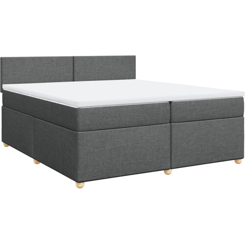 Maison Chic Box spring postelja - Vzmetna postelja z vzmetnico temno siva 200x200 cm blago SL11611, (21904678) Cene