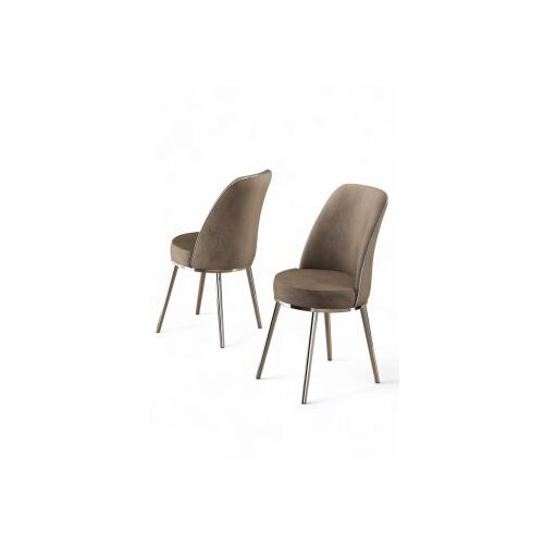 Hanah home set 2 stolice pefa cappuccino chrome Cene