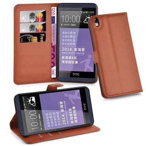 Cadorabo Ohi&scaron;je, združljivo z HTC Desire 816 v sedlo rjave barve - Za&scaron;čitni ovitek z magnetnim zapiranjem, stoječo funkcijo in režo za kartice, (20550996) Cene