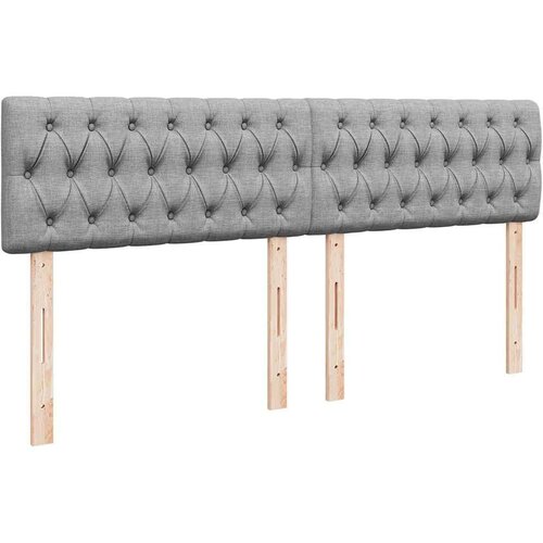 VidaXL Otomanski krevet s madracem&amp;amp;LED svijetlosivi 180x200cm tkanine Slike