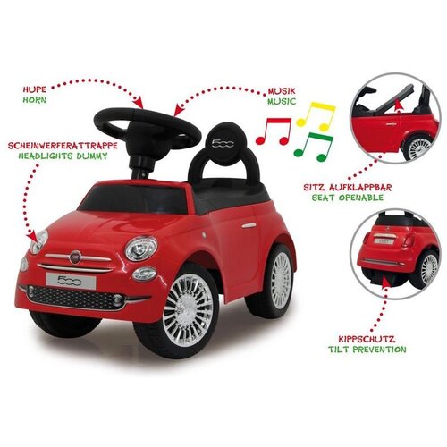 JAMARA guralica, Fiat 500, truba, spremi&scaron;te ispod sjedala, crvena Cijene