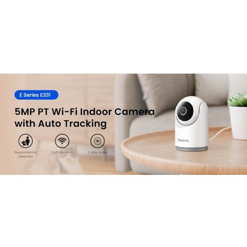 Reolink IP Kamera E serija E331 Bela, 5MP, Nočni vid 12m, Dvosmerna komunikacija, PAN/TILT Cene