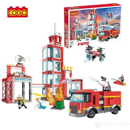 COGO kocke Vatrogasna stanica (616pcs) Cene