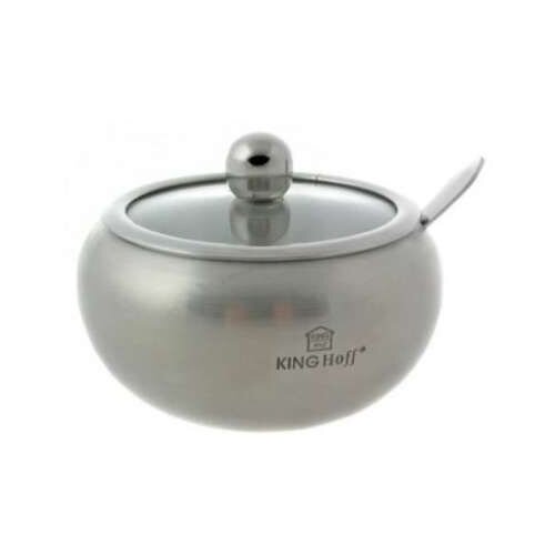 Kinghoff JEKLENA POSODA ZA SLADKORNICO Z ŽLICO KH-3732 SATIN, (21096204) Cene