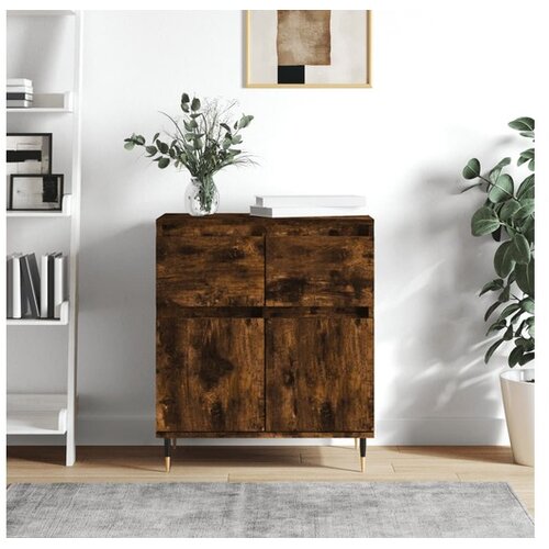 vidaXL Komoda boja dimljenog hrasta 60 x 35 x 70 cm konstruirano drvo Cijene