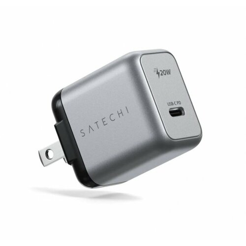 Satechi sT-UC20WCM-EU Adapter za punjač sa Američkim zidnim utikačem 20W USB-C PD, Sivi Slike