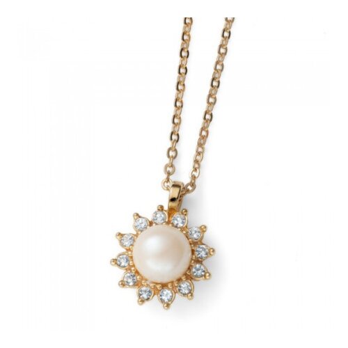  Ženski oliver weber rush pearl gold lančić sa swarovski kristalima i perlom ( 12265g ) Cene