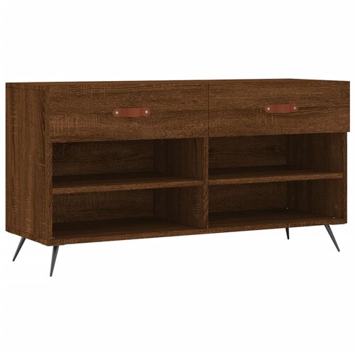 Maison Chic Klop za čevlje - Sedež za čevlje rjavi hrast 102x35x55 cm inženirski les, (21776150) Slike