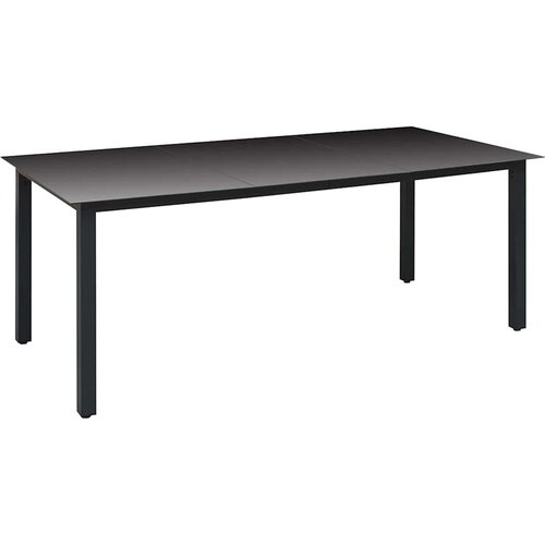  7-dijelni vrtni blagovaonski set crni Crna Dužina stola 190 cm Slike
