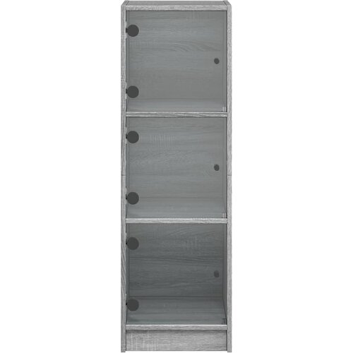  Visoka komoda sa staklenim vratima boja hrasta 35 x 37 x 109 cm Slike