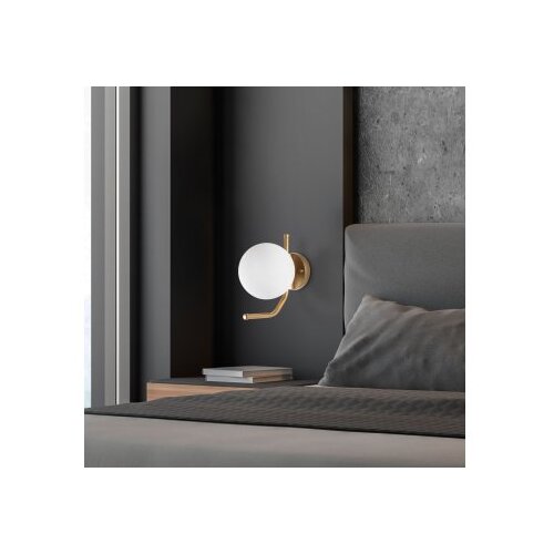 Opviq vall lamp zidna zlatno - bela lampa faruk 13726 Slike