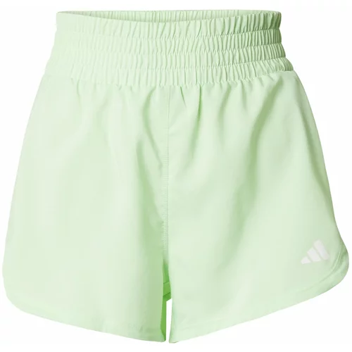 Adidas Športne hlače 'PACER' pastelno zelena / bela