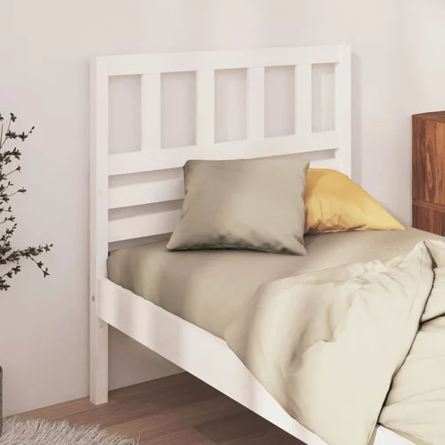 vidaXL Uzglavlje za krevet bijelo 81 x 4 x 100 cm od masivne borovine