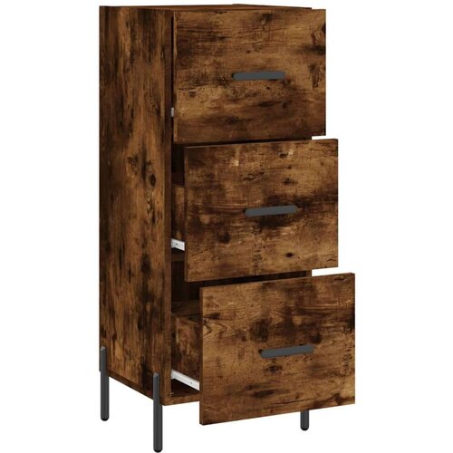 VidaXL Komoda boja dimljenog hrasta 34 5x34x90 cm konstruirano drvo Slike