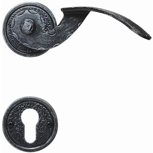 RORO kljuka za vrata exclusiv (kovano železo, obojestranska, rjava, z rozeto)