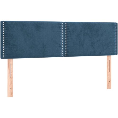 Maison Chic Posteljno vzglavje - Vzglavna omarica 2 kosa temno modro 72x5x78/88 cm žamet, (22077292) Cene