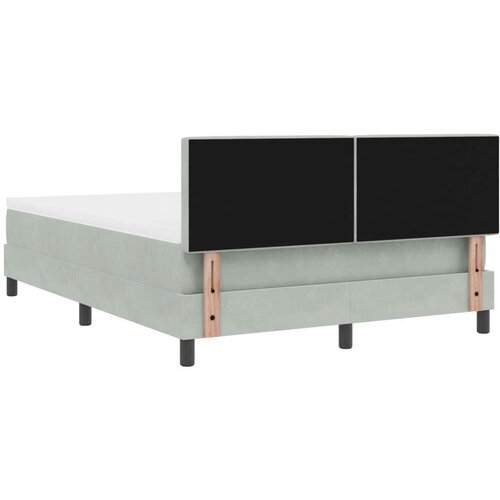vidaXL Box Spring Krevet s Madracem Svjetlosiva 140x200 cm Baršun Cene