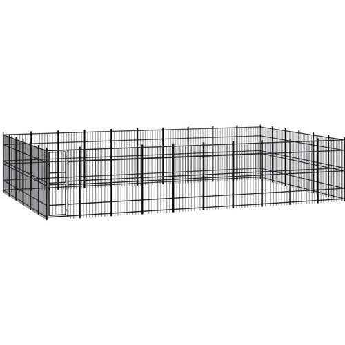 vidaXL Vanjski kavez za pse čelični 55,3 m² Cijene