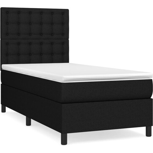 Maison Chic Box spring postelja - Vzmetna postelja z vzmetnico črna 80x200 cm blago SL6792, (21886786) Cene