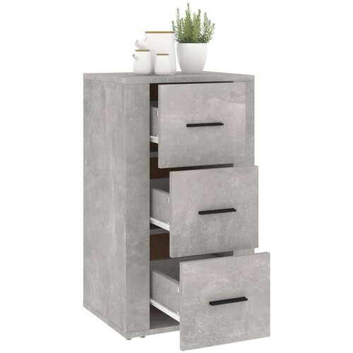  Komoda siva boja betona 40 x 33 x 70 cm od konstruiranog drva Slike