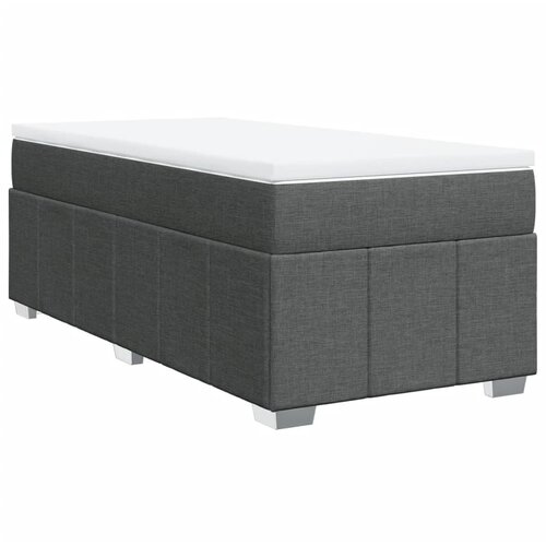 Maison Chic Box spring postelja - Vzmetna postelja z vzmetnico temno siva 100x200 cm blago SL11352, (21900183) Slike