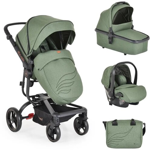  Kolica za bebe cangaroo ellada 3u1 isize &amp;ndash; zelena Slike