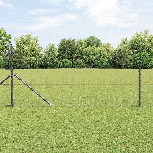 vidaXL heksagonalna ograja siva 0.6x25 m jeklo Cene