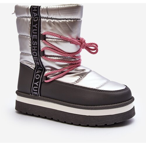 Kesi Women's snow boots with silver lacing Cene