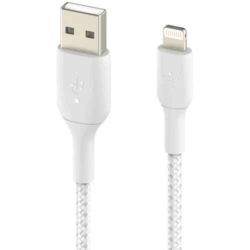 Belkin USB na iPhone/iPad Lightning MFi kabel, pleten iz najlona, serija BOOST?CHARGE proizvajalca 2 m - bel, (20524337)