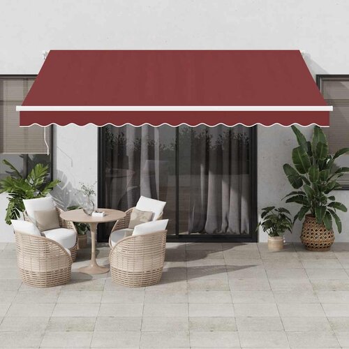 vidaXL avtomatsko zložljiva tenda bordo 400x300 cm Cene