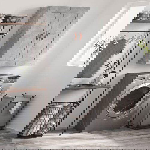 vidaXL Zidni ormarić siva boja betona 69 5x34x90 cm konstruirano drvo Cene