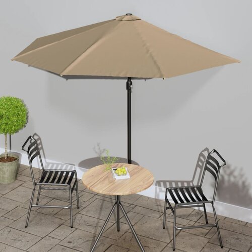  The Living Store Balkonski senčnik z aluminijastim drogom 300x155 cm taupe - Balkonski Senčnik, (21498522) Cene