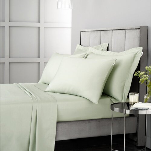 Bianca Svetlo zelena rjuha iz bombažnega satena 230x260 cm Cotton Sateen &amp;ndash; Slike