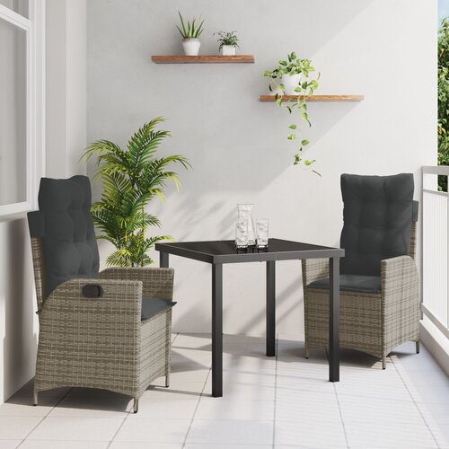 vidaXL Set od 2 Siva PE ratan Standard Uklonjive navlake Cijene