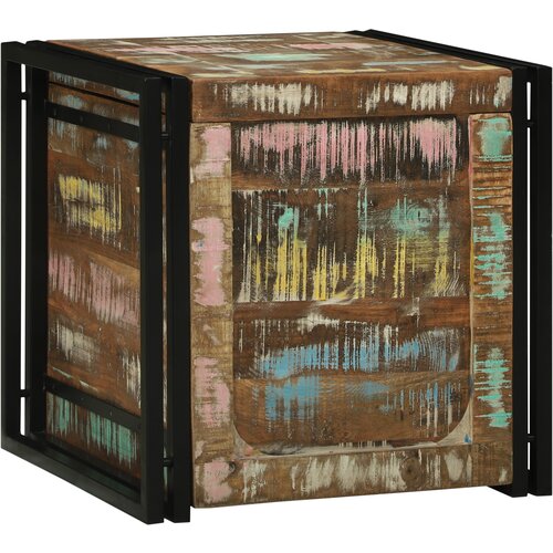 vidaXL Kutije za pohranu Višebojna 50 x 50 x 50 cm Obnovljeno drvo Cijene